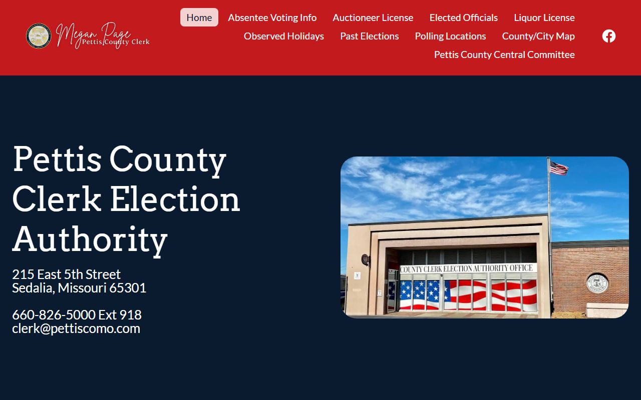 Pettis County Circuit Clerk records County Clerk Election Authority distinction