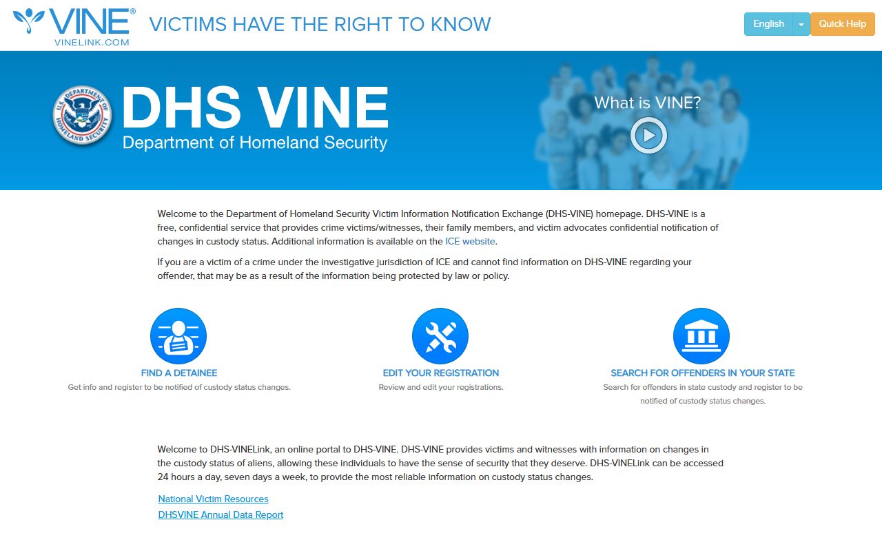 Pettis County inmate search through VINELink custody notification