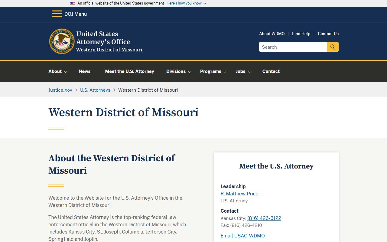 Pettis County warrant records and Western District of Missouri federal source