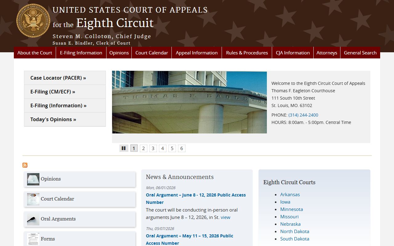 Pettis County warrant records and Eighth Circuit federal appeal source